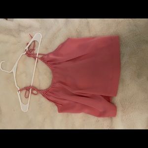 LIGHT PINK CROPPED TANK TOP